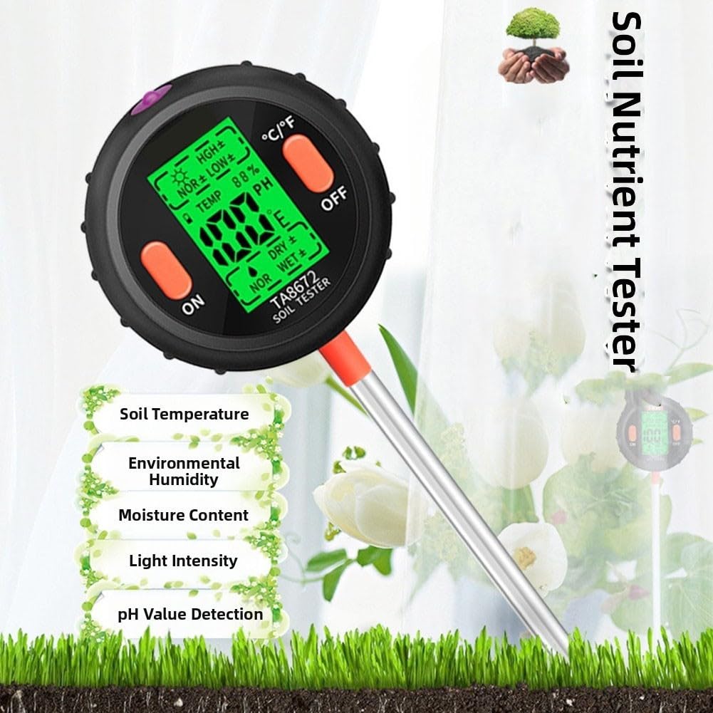 Testeur de sol pH humidité lumière TA8672 rotatif (TA8672)