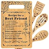 Friend Birthday Gifts for Women Friendship Best Friends Christmas Unique Gifts Ideas for BFF Bestie Soul Sister Bestie Gifts for Woman Female Bestfriend BFF Gifts Friend Forever Cutting Boards Set