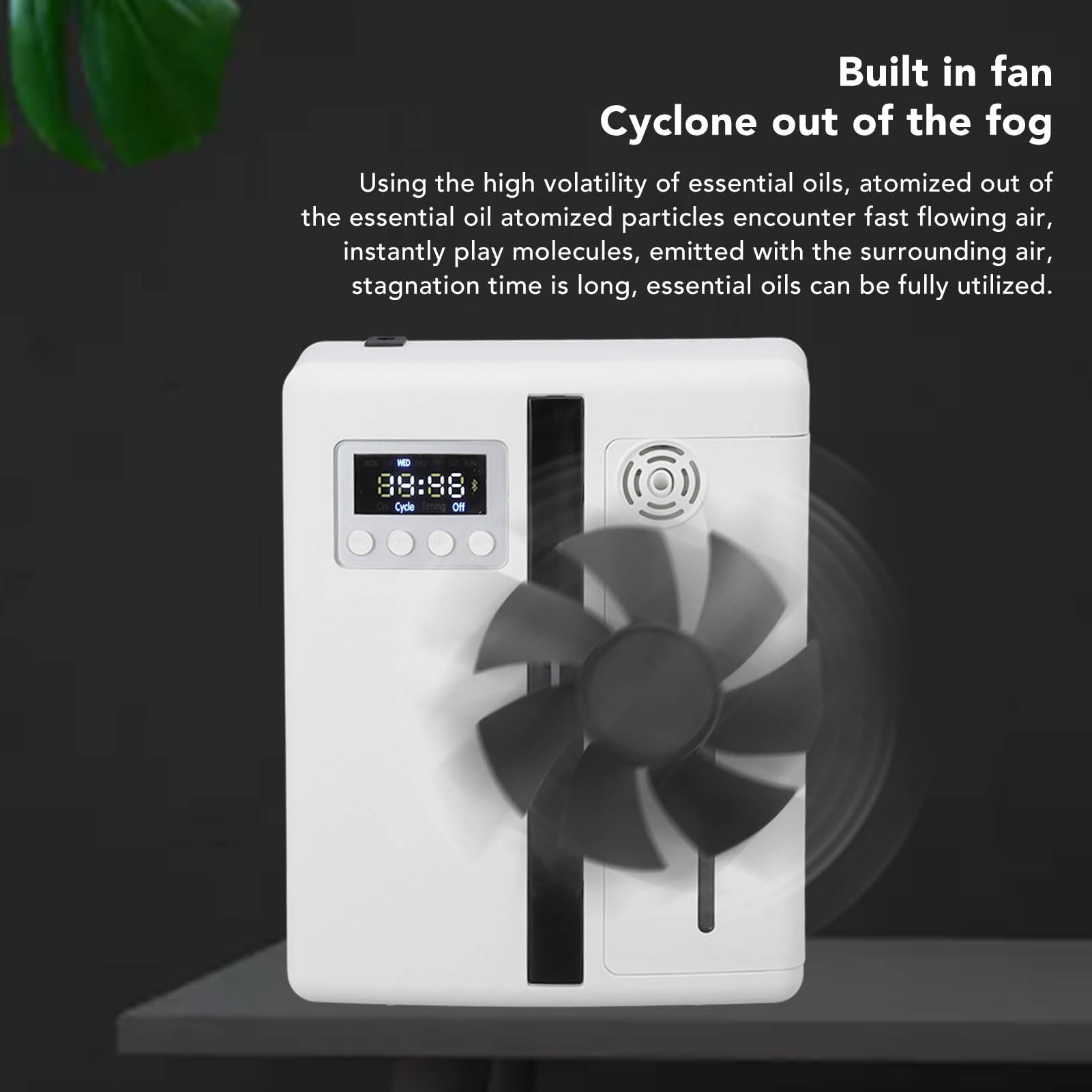 Difusor de aceite esencial, máquina inteligente de aromaterapia con control remoto y temporizador, difusor de aroma de aire para el hogar, oficina, yoga, cobertura de 300 m³