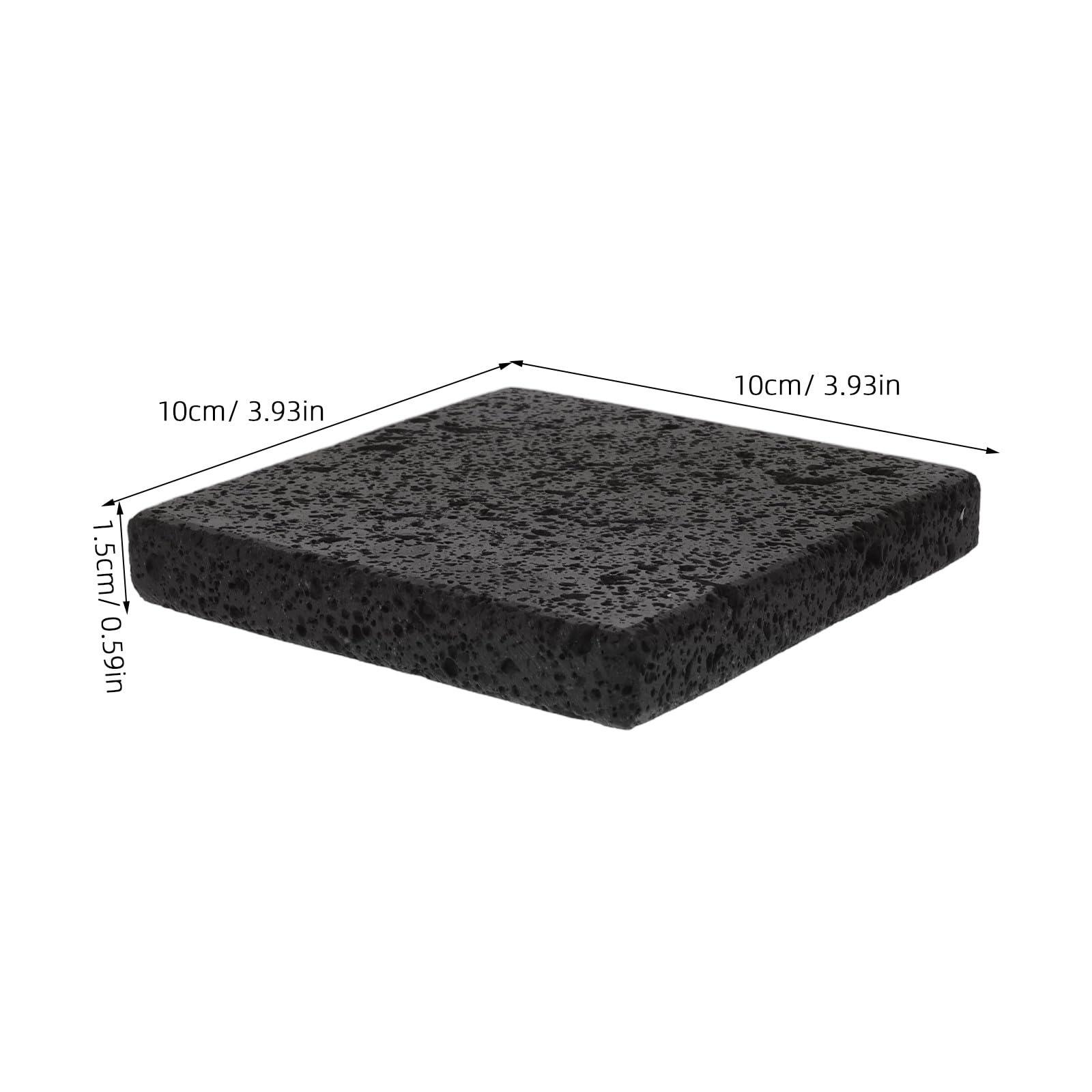 Kamień do gotowania z lawą do biwakowania na świeżym powietrzu, płyta z wulkanicznej skały, 3,9" x 3,9" x 0,6&;, koreański kamień do grillowania i pieczenia potraw