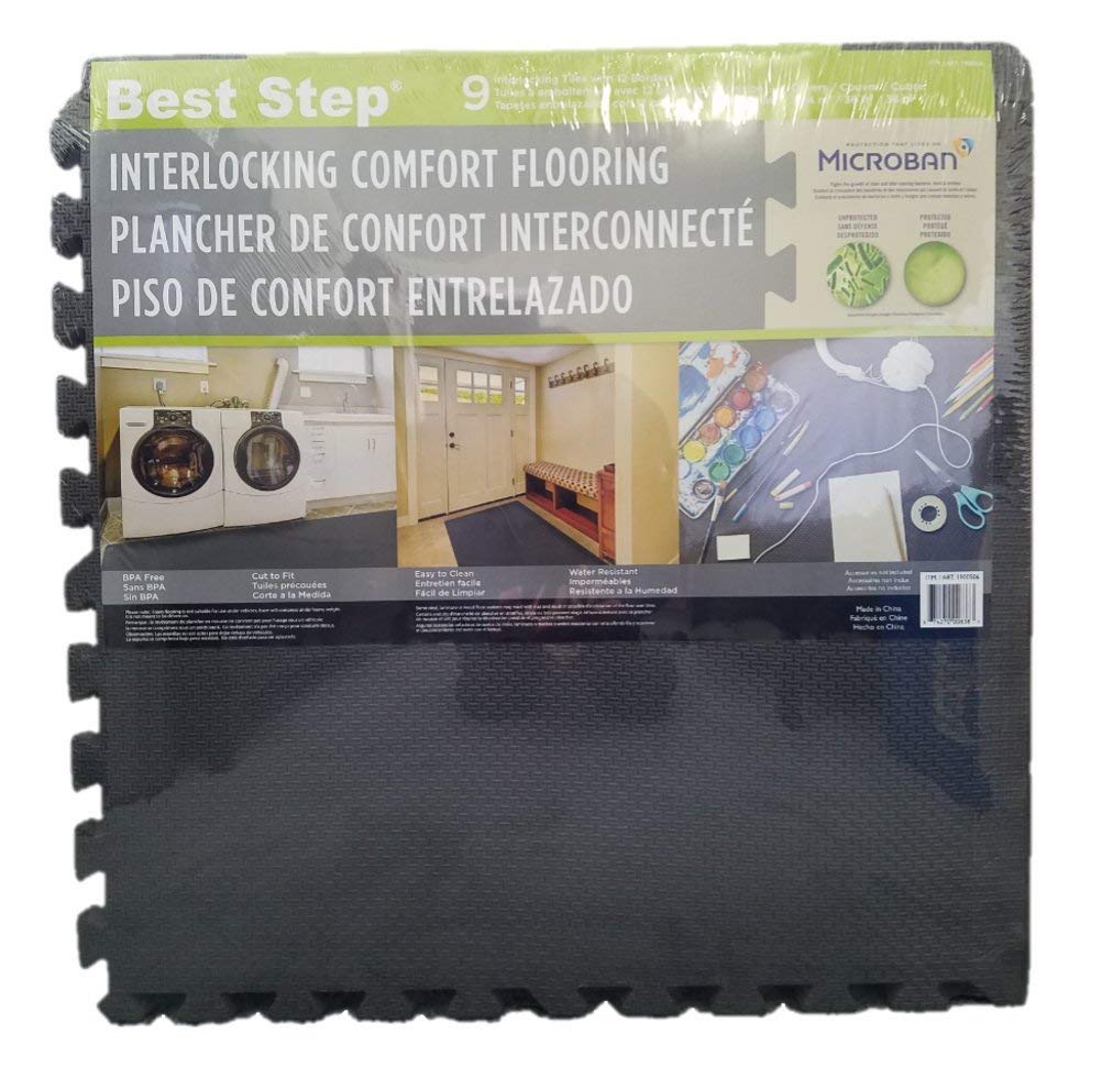 Buy Best Step Interlocking Comfort Flooring. (4) 8 Packs plus Borders (2' x 2' x 3/8") (one Pack