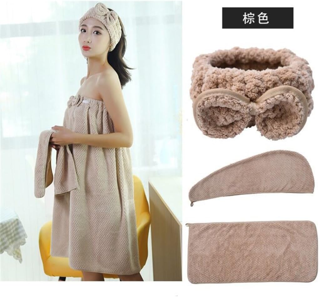 Pineapple Shower Skirt Set, Dry Hair Cap, Bath Towel, Thickened Towel, Coral Velvet Bra, Wearable