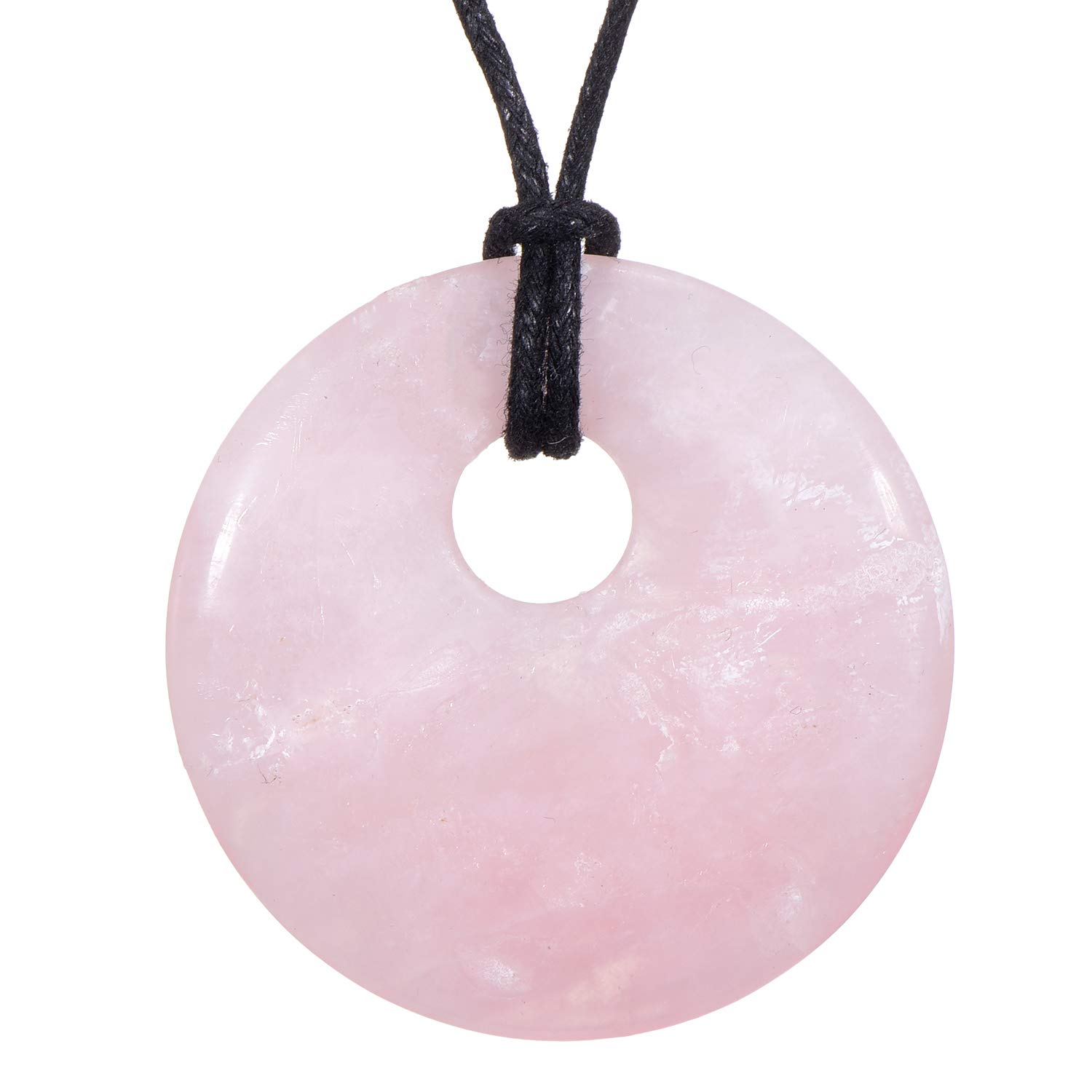 Women's Necklace 31.5 inch - 80 cm gem-Stone Donut Pendant in a Velvet Bag