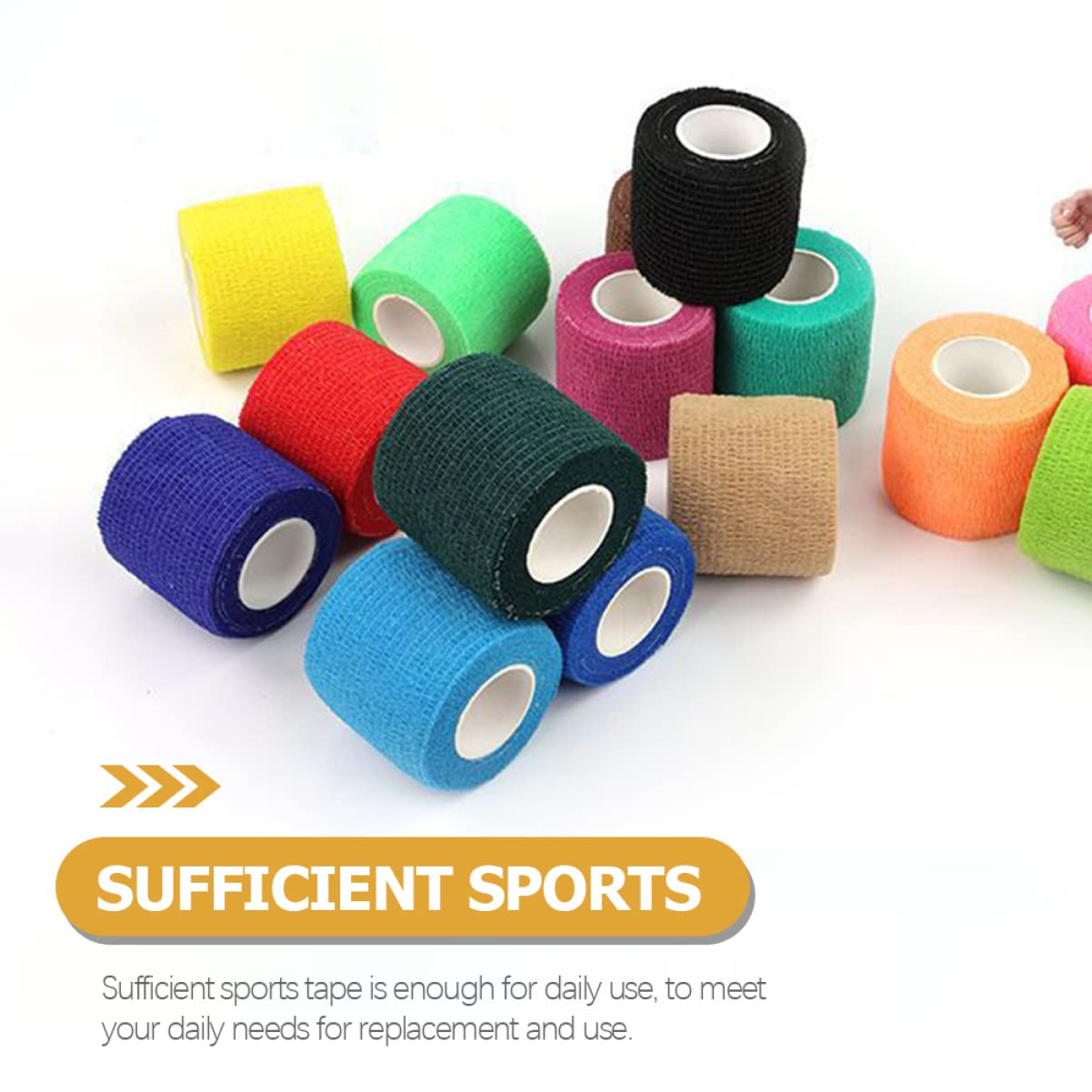 VILLFUL 12 Rolls Sports Tape Pet Tape Wear-Resistant Tapes Prewrap Athletic Tape Bandage Sports Kinesiology Tapes Tape Sports Wrist Wraps Non-Woven Fabric