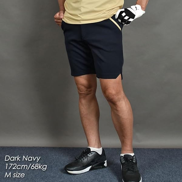 COMON GOLF(コモンゴルフ) ゴルフウェア メンズ ゴルフパンツ ハーフパンツ ショートパンツ ショーツ 短パン 半ズボン ストレッチ 大きいサイズ ポンチ素材 ポケットライン 夏 CG-S23023 - 2