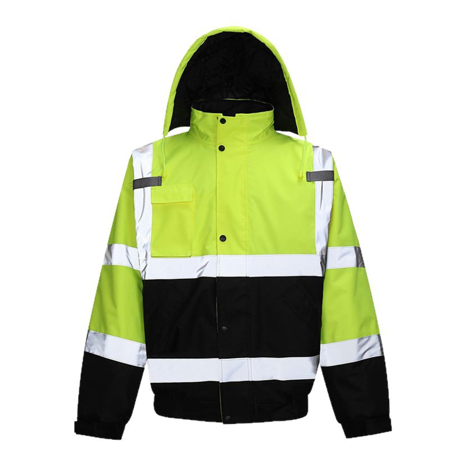 Chaquetas aislantes transpirables impermeables para visibilidad en el trabajo al aire libre, chaquetas de lluvia, trabajo en carretera