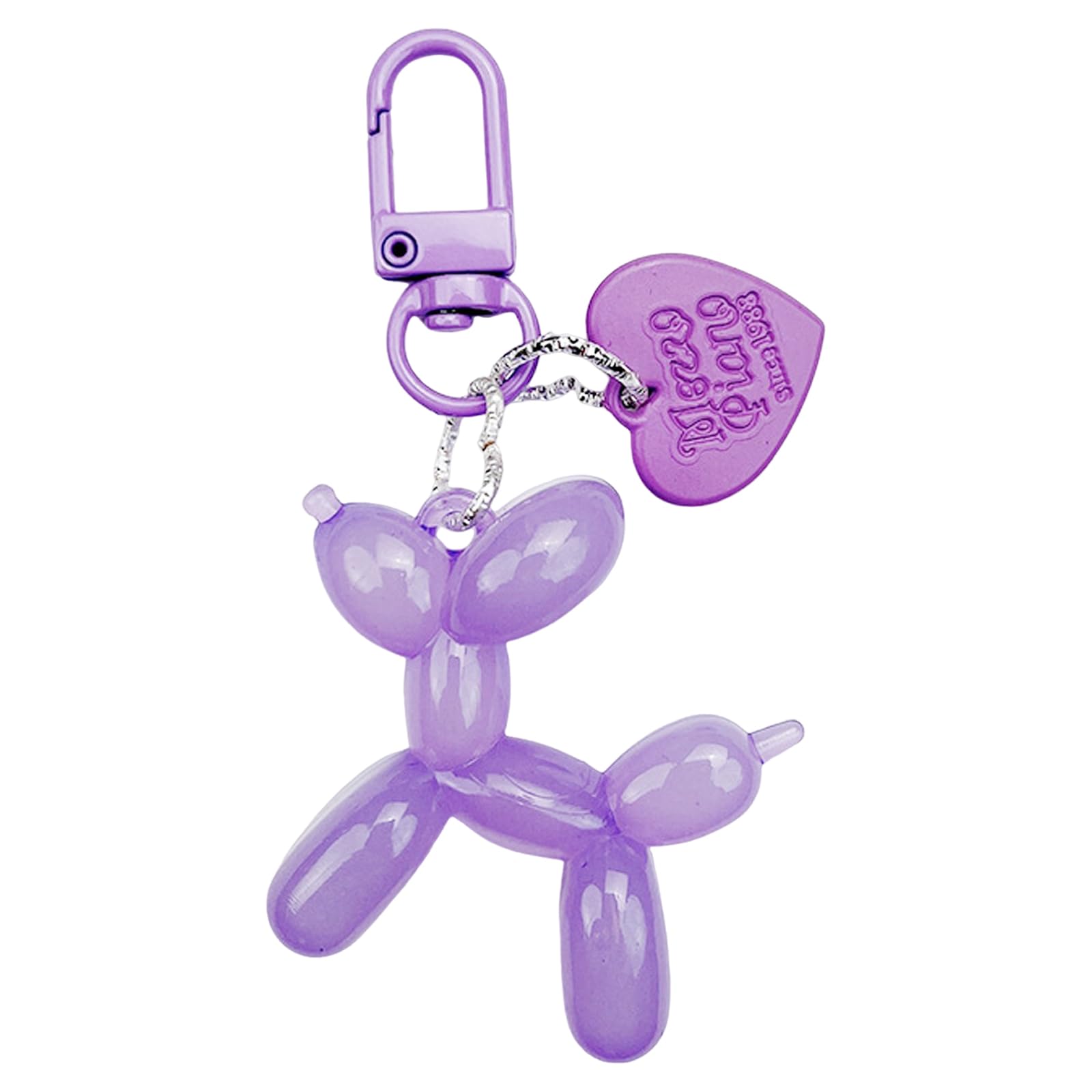 Hakefyna Jelly Balloon Dog Keychain for Women，Car Keys Handbag Purse Accessories，Cute Girls Key Chain
