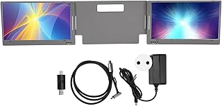 Monitor Portátil Triplo de 14 Polegadas, Extensor de Tela Dupla FHD 1080P HDR IPS para Laptops, Solução Multitarefa, ângulo de Visão de 178°, Compatível Com Laptops de (X90A