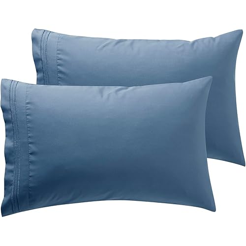 Nestl Blue Heaven King Pillow Cases 2 – Soft King Size Pillow Case, 1800 Brushed Microfiber Pillowcases, Envelope Closure Pillowcase, King Pillow Covers, King Size Pillow Cases Set of 2, 20x40 Inches