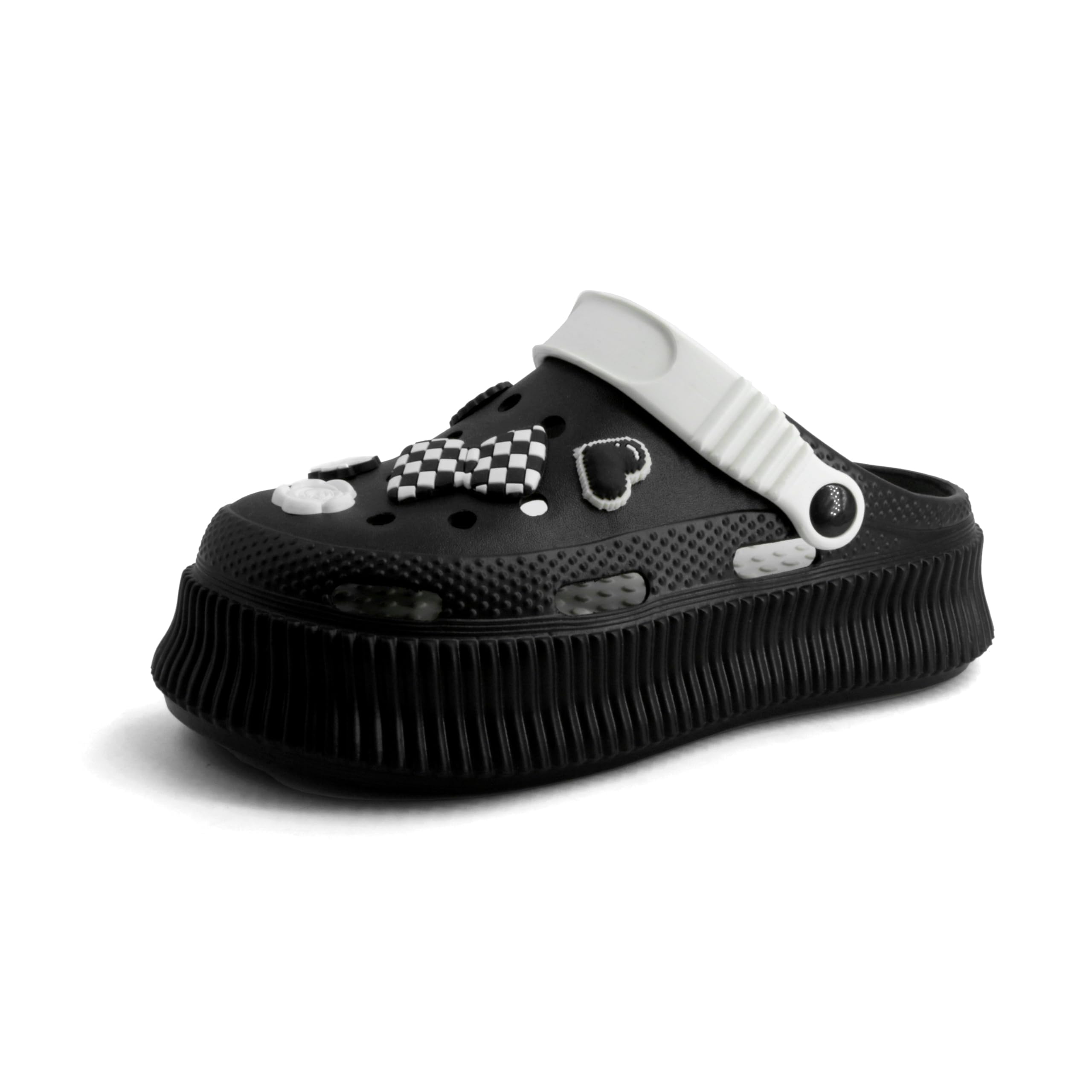 JOMIX Sandalias de Plataforma con Perforaciones Comodas Antideslizantes Zuecos Mules Gruesas de Eva Calzado Original para Playa y Ciudad