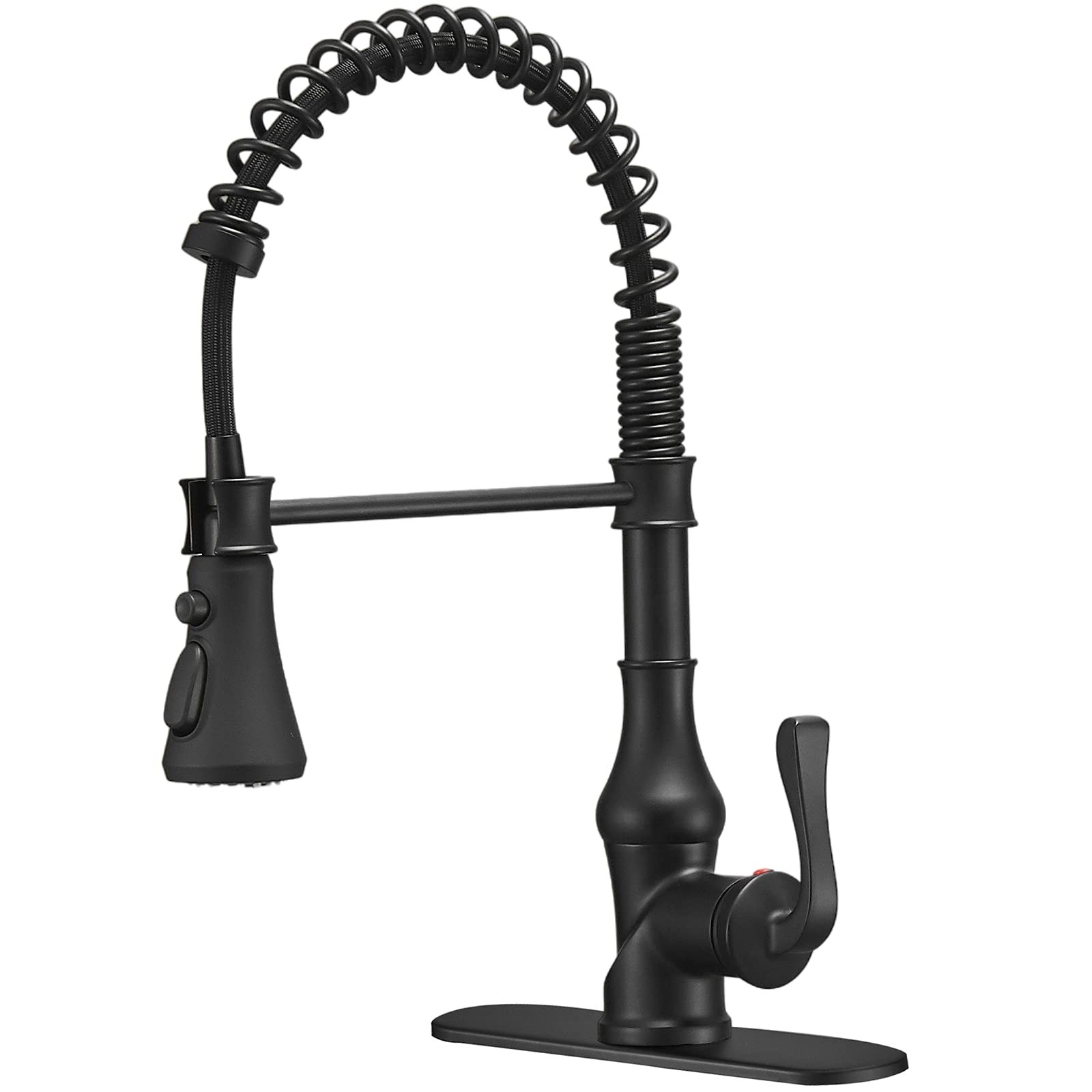Robinet de cuisine noir mat ergonomique pour éliminer les éclaboussures grâce au jet 3 fonctions