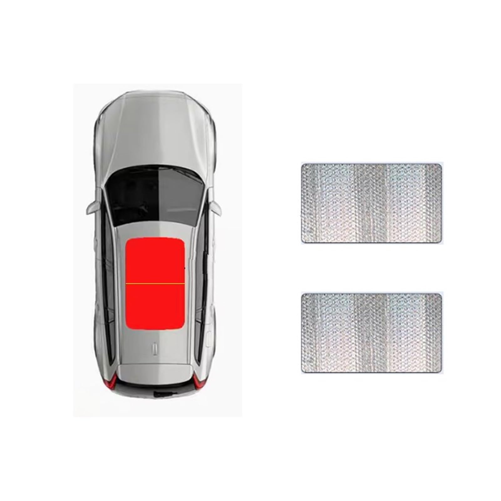 Parasol Luna Coche Para Haval H6 2017-2019 Techo Panorámico Automóvil 2X Parasol Ventana Protección Térmica Anti-UV Techo Corredizo Automático Parasol Automóvil(Silver)