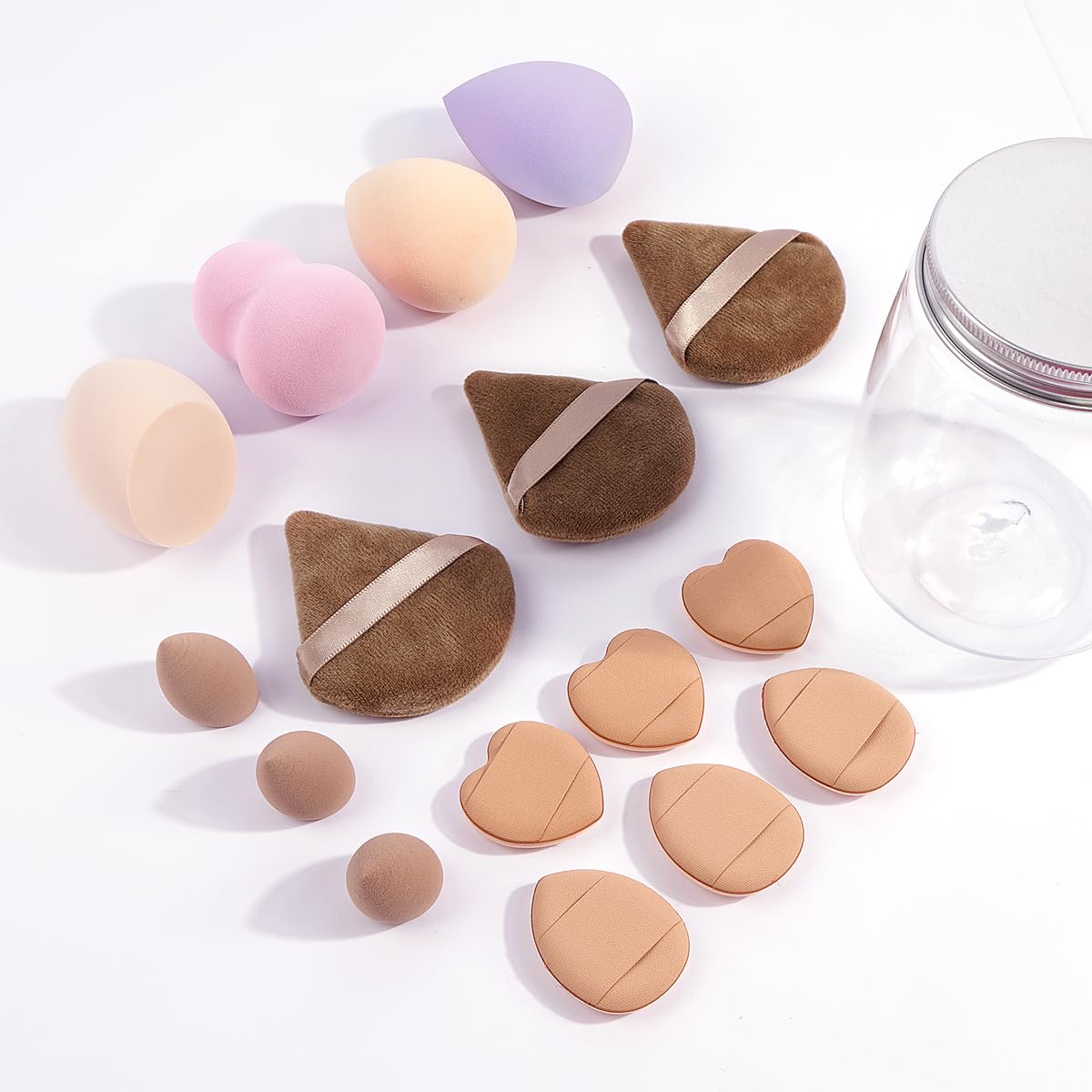 MAANGE Juego de 49 brochas de maquillaje, juego de herramientas de maquillaje multifuncionales con brochas de maquillaje, brochas de maquillaje, bolsa de brochas de maquillaje (champán)