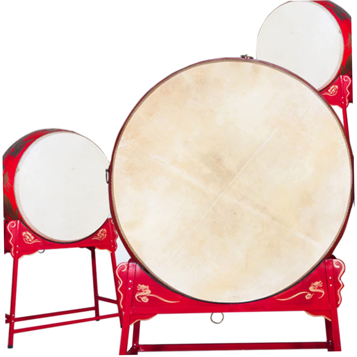 NULYLU 350mm Round Drum Head African Drum Covers Leather Percussion Parts Replacement Easy Clean for