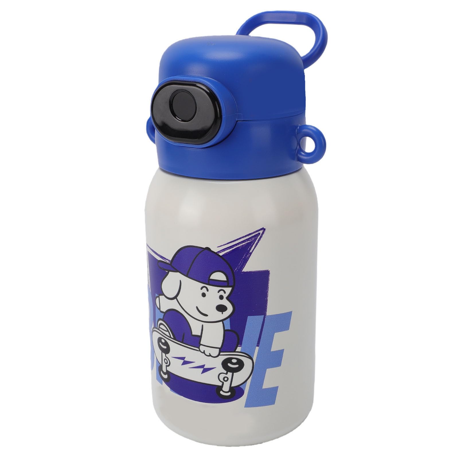 Borraccia per Bambini con Sblocco Intelligente 'impronta Digitale, Tazza Isolata Sottovuoto in Acciaio Inossidabile da 550 Ml con Ricarica USB C e Cannuccia, per Bambini in età Scolare