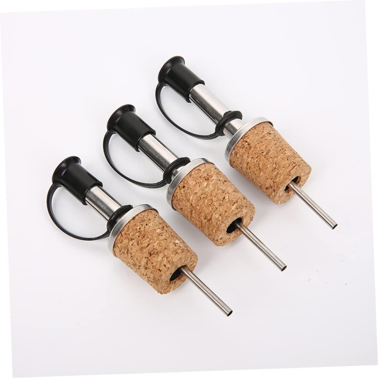 Cabilock 8Pcs Wine Pourer Wine Accessory Cork Stopper for Home Bar for Wine Beer Drinks Reusable and for All Occasions