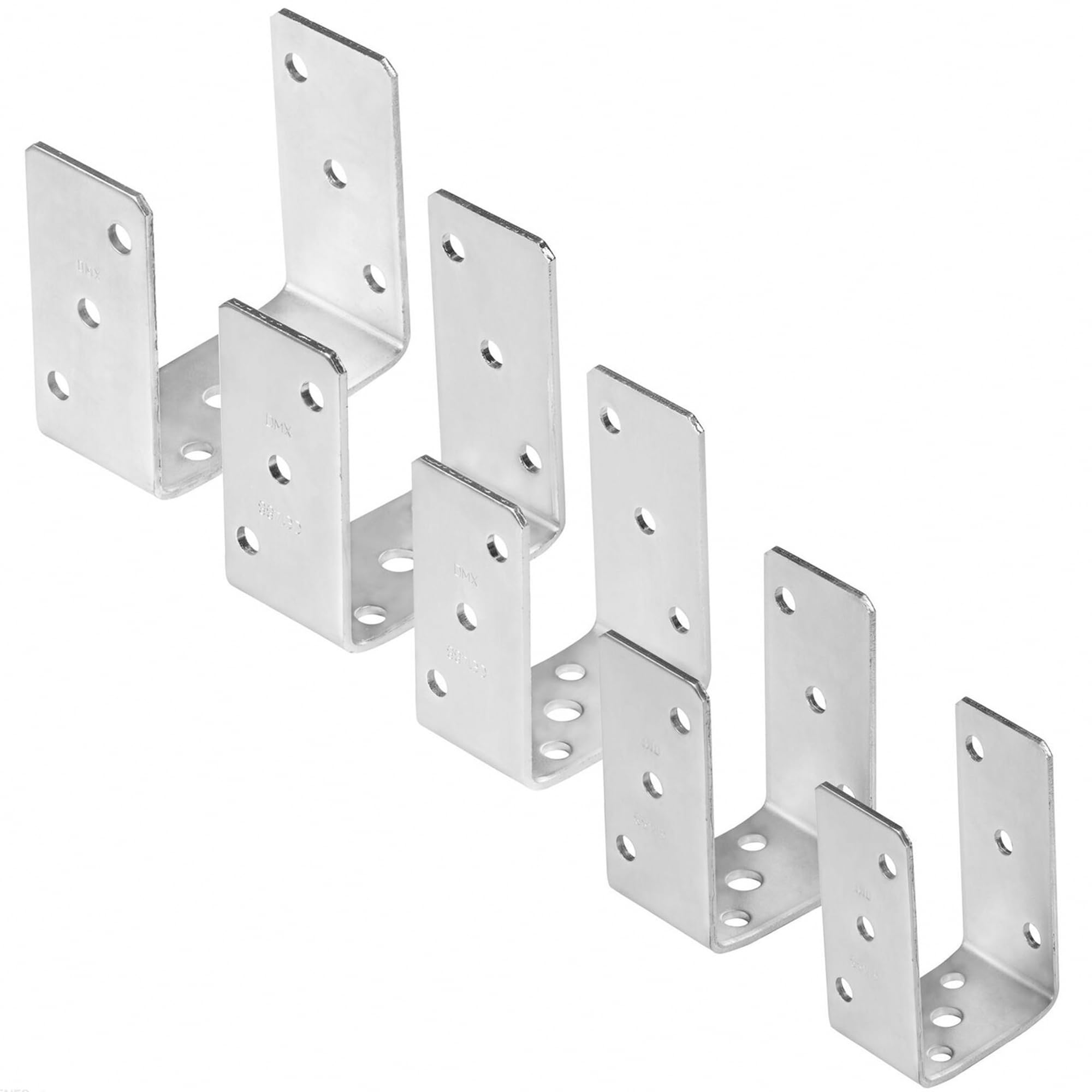 Ss8 Pack Of: 1 Bolt Down U Shape 121Mm - 4.8" Silver (Pack Of: 1) Galvanised Post Support Heavy Duty 4Mm Fence Foot Base Bracket