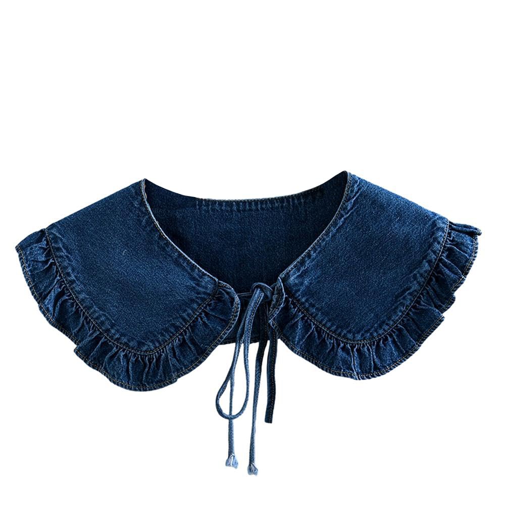 Detachable Fake Collar for Women Embroidery Mini Cape Collar Dickey Neck Ruff False Collar