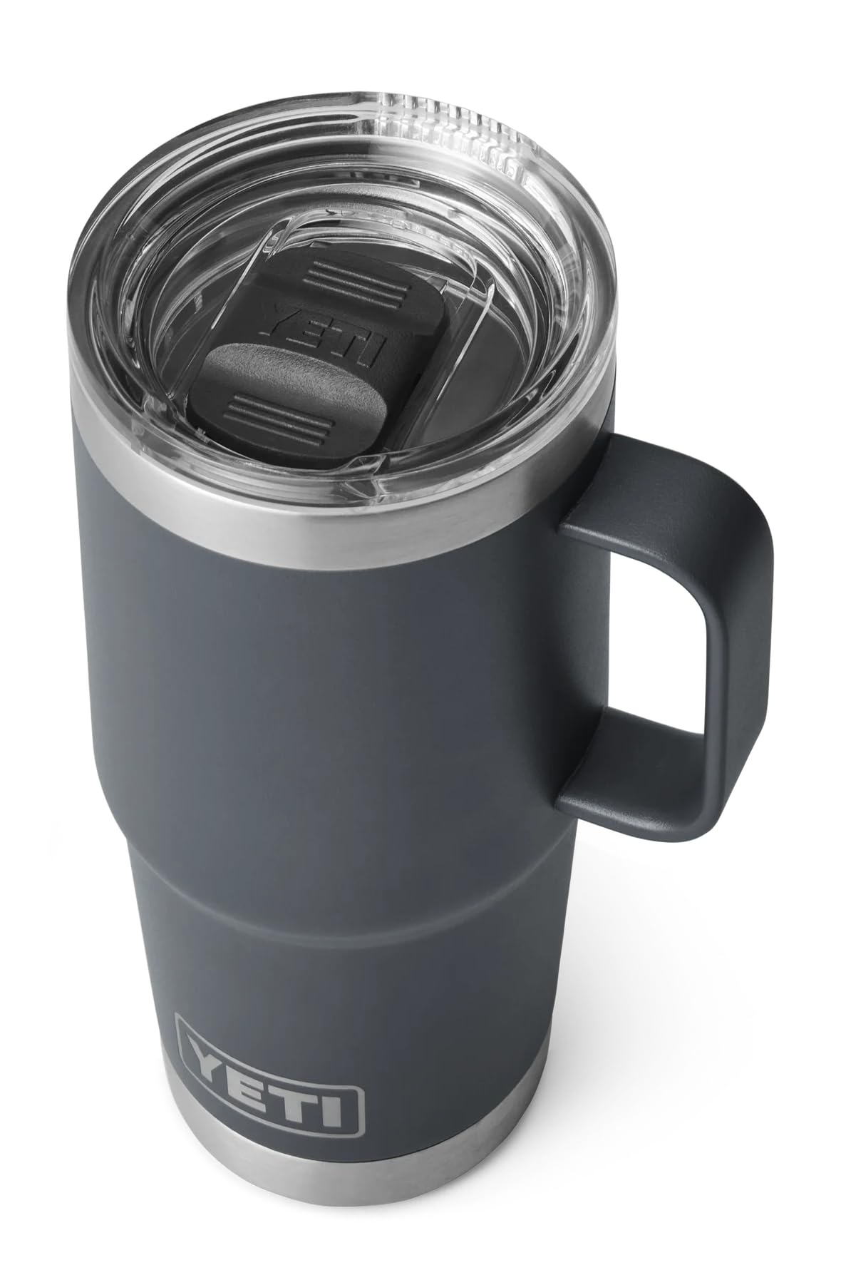 YETI Rambler Travel Mug, Stainless Steel Vacuum Insulated with Stronghold Lid, Charcoal, 20 oz (591 ml)