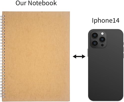 Miniatura 3 de DSTELIN Cuaderno de espiral en blanco, paquete de 3, tapa suave, libro de bocetos, 100 páginas50 hojas, con tablero de escritura, 10 pulgadas x 7.5