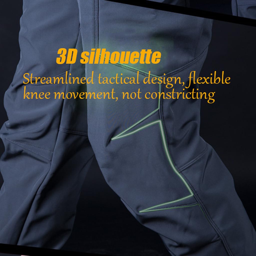 Pantalones Tácticos para Hombre, Pantalones Cargo Térmicos De Forro Polar Antidesgarro Resistentes Al Agua