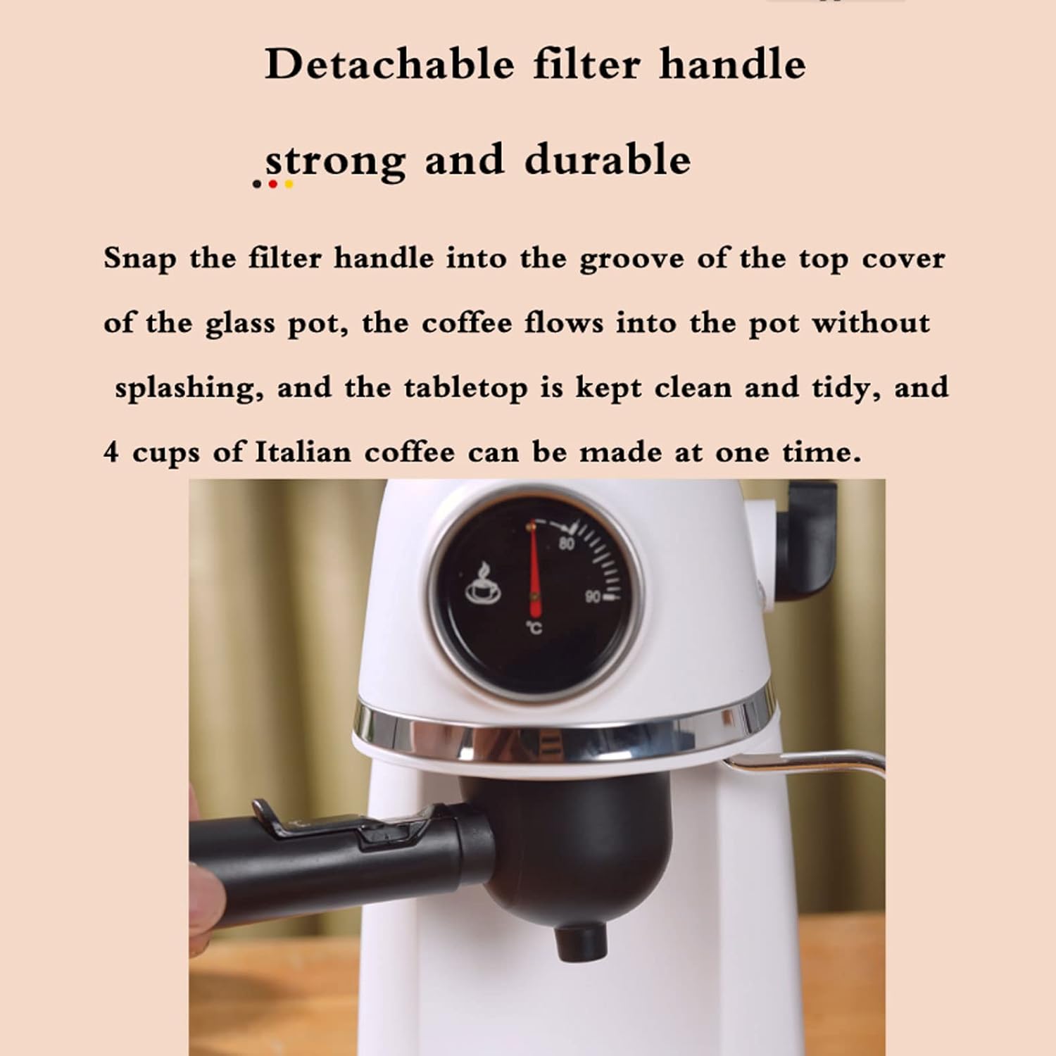 Fully semi-Automatic Coffee Machine Household Small Milk frother All-in-one Coffee Machine, Suitable for Mocha Cappuccino Latte