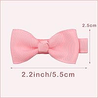 Vista 4 de CLLOT Pinzas para el Cabello 90PCS, Niñas Bebés Completamente Forradas Horquillas de Lazos para Bebés Pequeños Lazos para el Cabello de 2" Pinzas