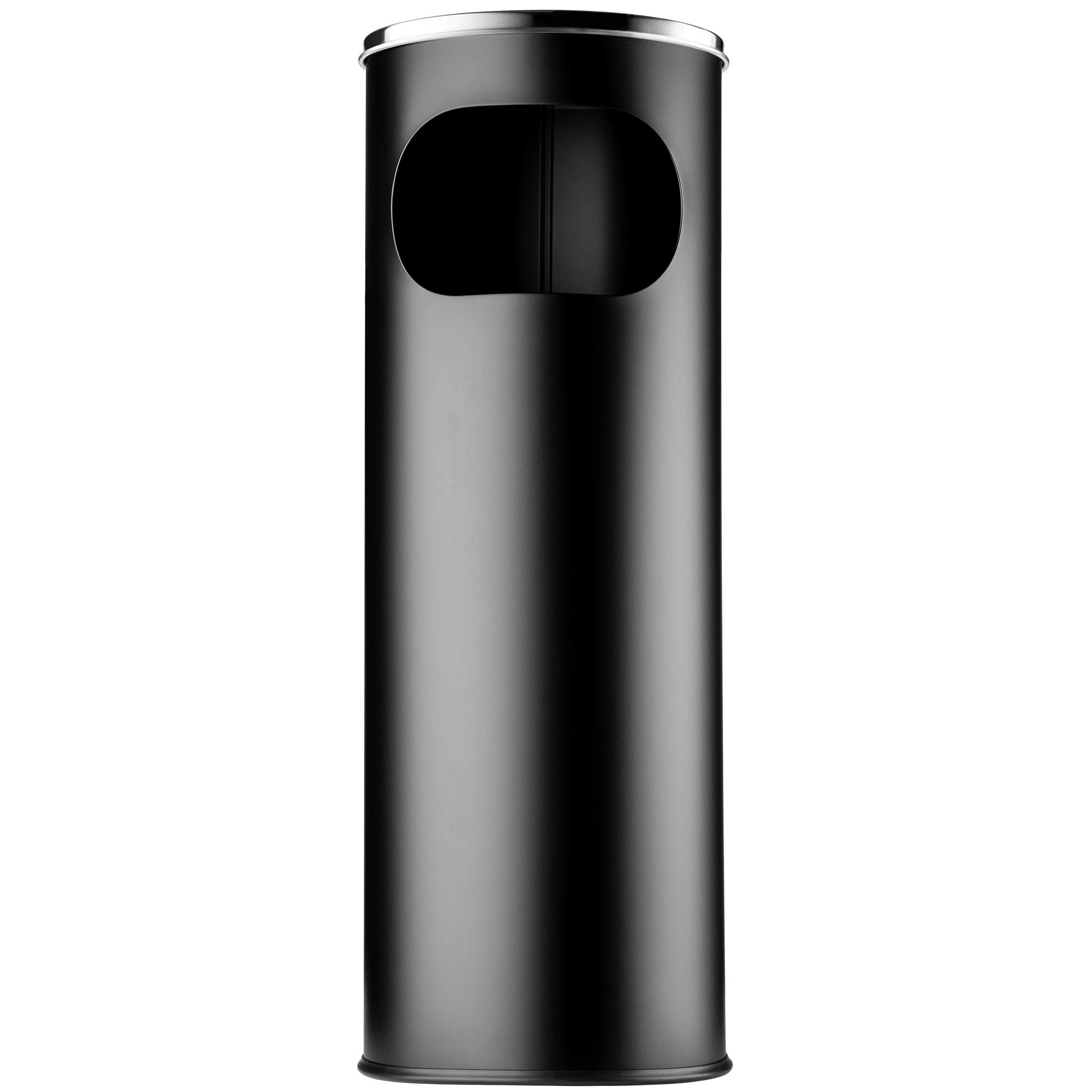 KADAX Cendrier sur Pied Acier Inoxydable Poubelle 18 l Couvercle Noir 20 x 20 x 58 cm