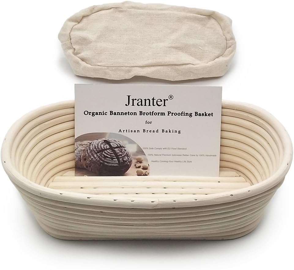 10 inch Oval Bread Proofing Basket with Linen