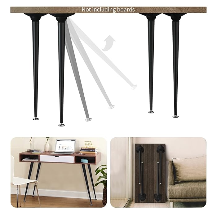 Buy WAALIJI Folding Table Legs 28 Inch Adjustable Metal Furniture Legs