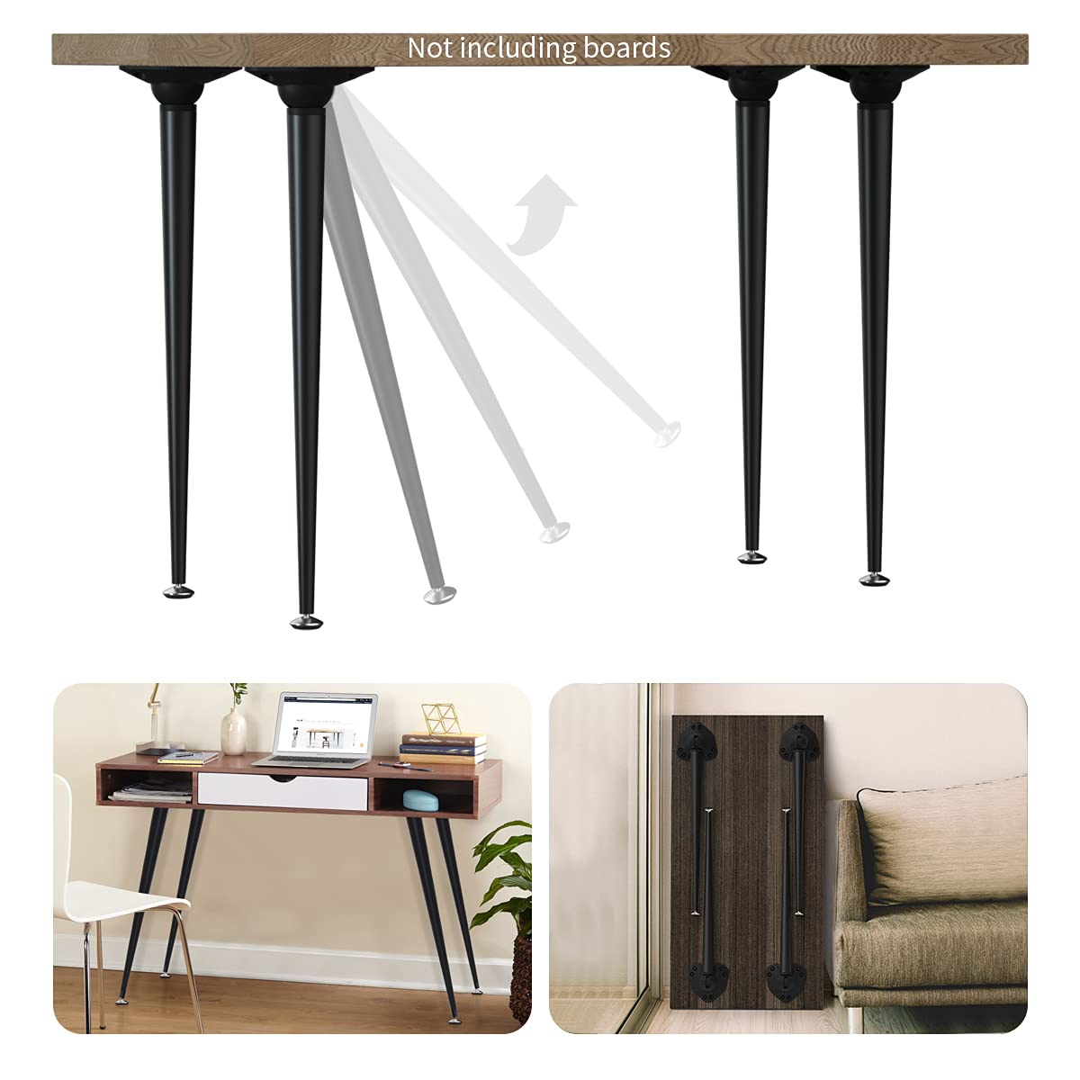 Buy WAALIJI Folding Table Legs 28 Inch Adjustable Metal Furniture Legs