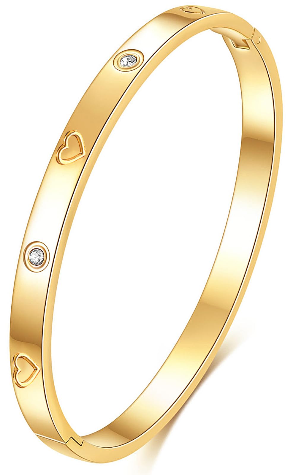 Tidefire Edelstahl Kristall Zirkonia Armbänder 18K Gold Plat
