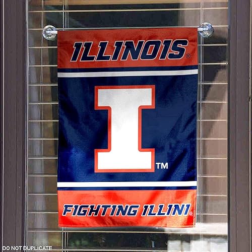 Miniatura 4 de College Flags & Banners Co. Bandera de jardín de Illinois Fighting Illini