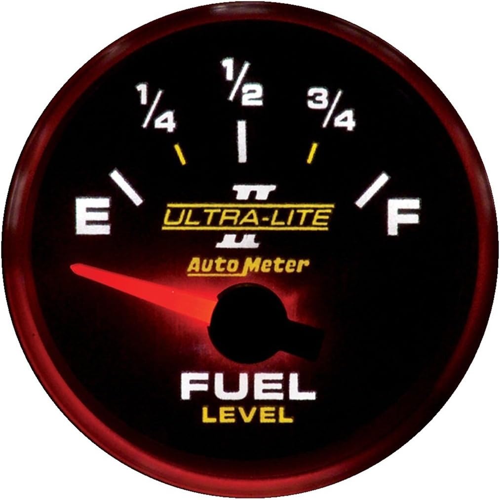 AUTO METER 4916 Ultra-Lite II 2-1/16" 240-33 ohms Short Sweep Electric Fuel Level Gauge