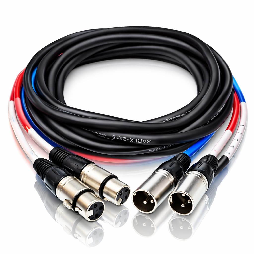 Amazon.com: Seismic Audio - SARLX-2x15-2 Channel XLR Color Coded