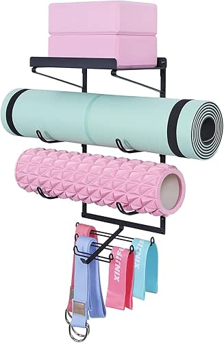Yoga Mat Holder Wall Mount Yoga Mat Storage Rack Home