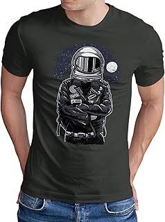 Astronauta Rebel T-Shirt | Mężczyźni | Riot Punk Moon Stars Space Kosmos SciFi Fun | S - 5XL