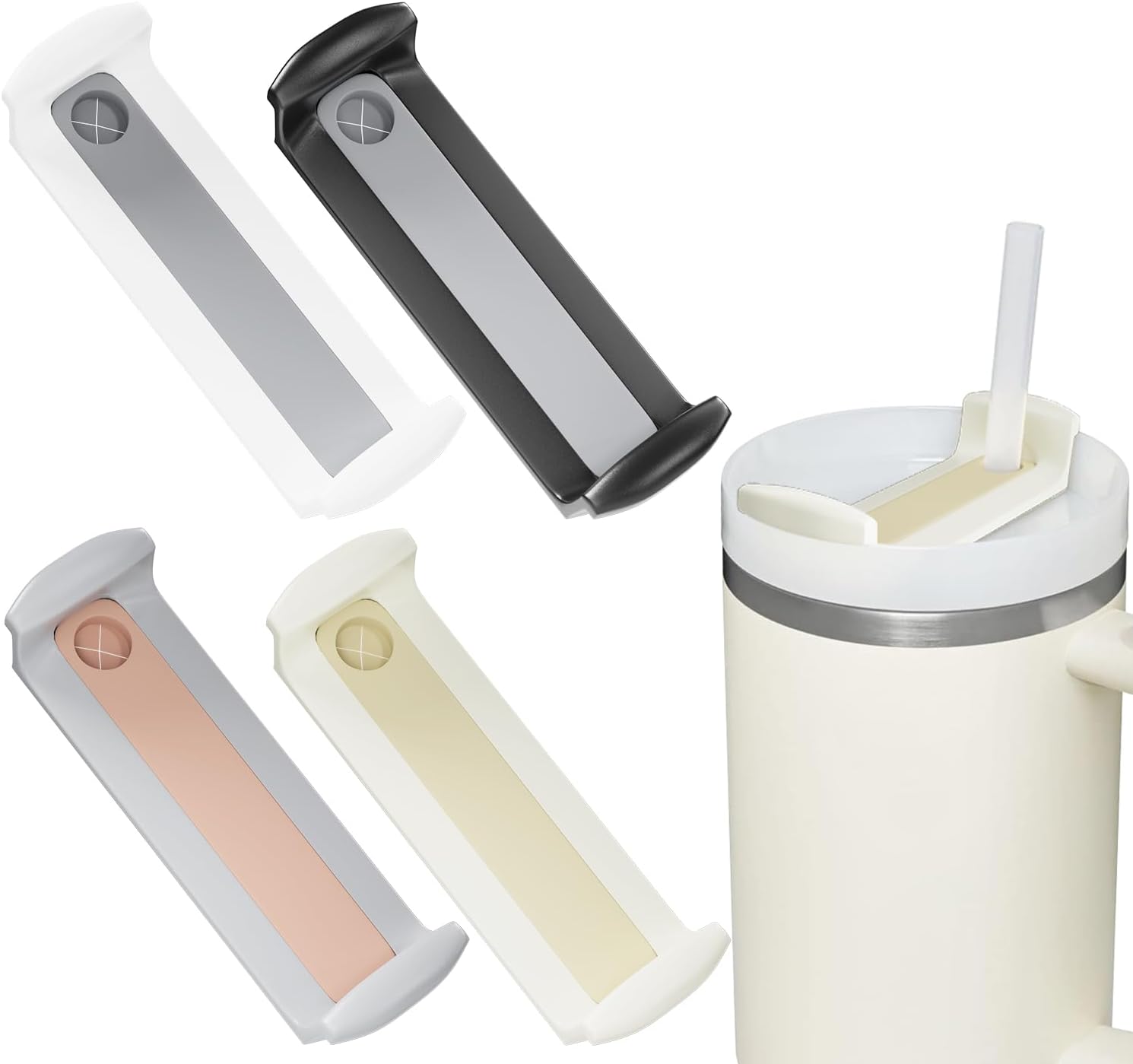 Replacement Lid Topper Plate for Stanley Cup 40 oz, 4Pcs Replacement Lids Topper Plate Fit for Stanley Travel Tumbler 40OZ, Spill Proof for Stanley Cup Accessories BPA-Free（4 colors）