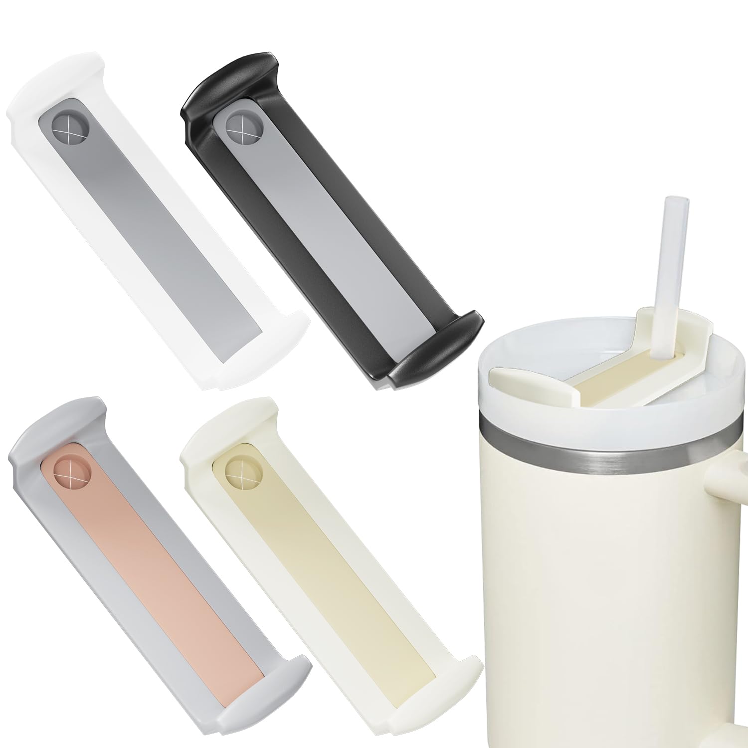 Replacement Lid Topper Plate for Stanley Cup 40 oz, 4Pcs Replacement Lids Topper Plate Fit for Stanley Travel Tumbler 40OZ, Spill Proof for Stanley Cup Accessories BPA-Free（4 colors）