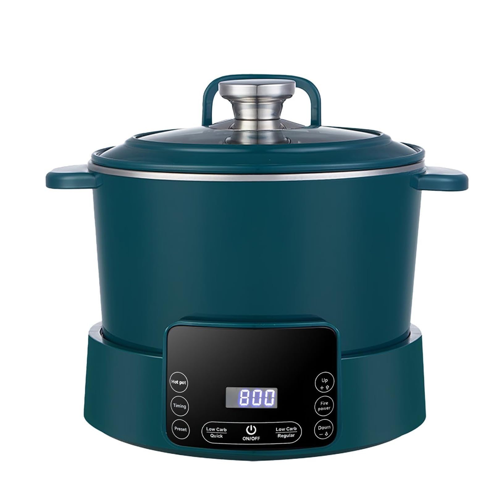 Générique Cuiseur à Riz électrique 3L avec Panier Vapeur, multicuiseur en Acier Inoxydable, Programme 12H et Fonction Maintien au Chaud Automatique, Bleu (Vert)