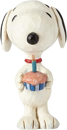 Peanuts by Jim Shore Snoopy - Mini figura de cumpleaños