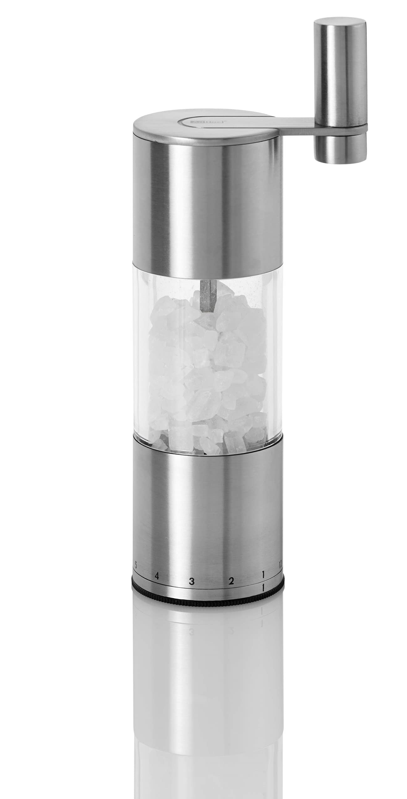 AdHoc Geared Stainless Steel Salt & Pepper Mill, 7.5"