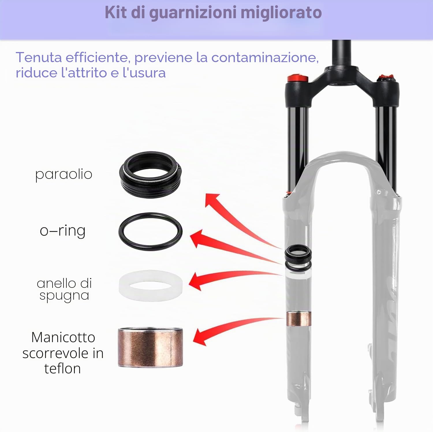 MTB Forcella 26 27.5 29 Pollici MTB Forcella Ammortizzata Corsa 120mm, 1-1/8 Tubo Dritto/Tubo Conico Forcelle Mountain Bike (Blocco Manuale Dritto, 29 Pollici)