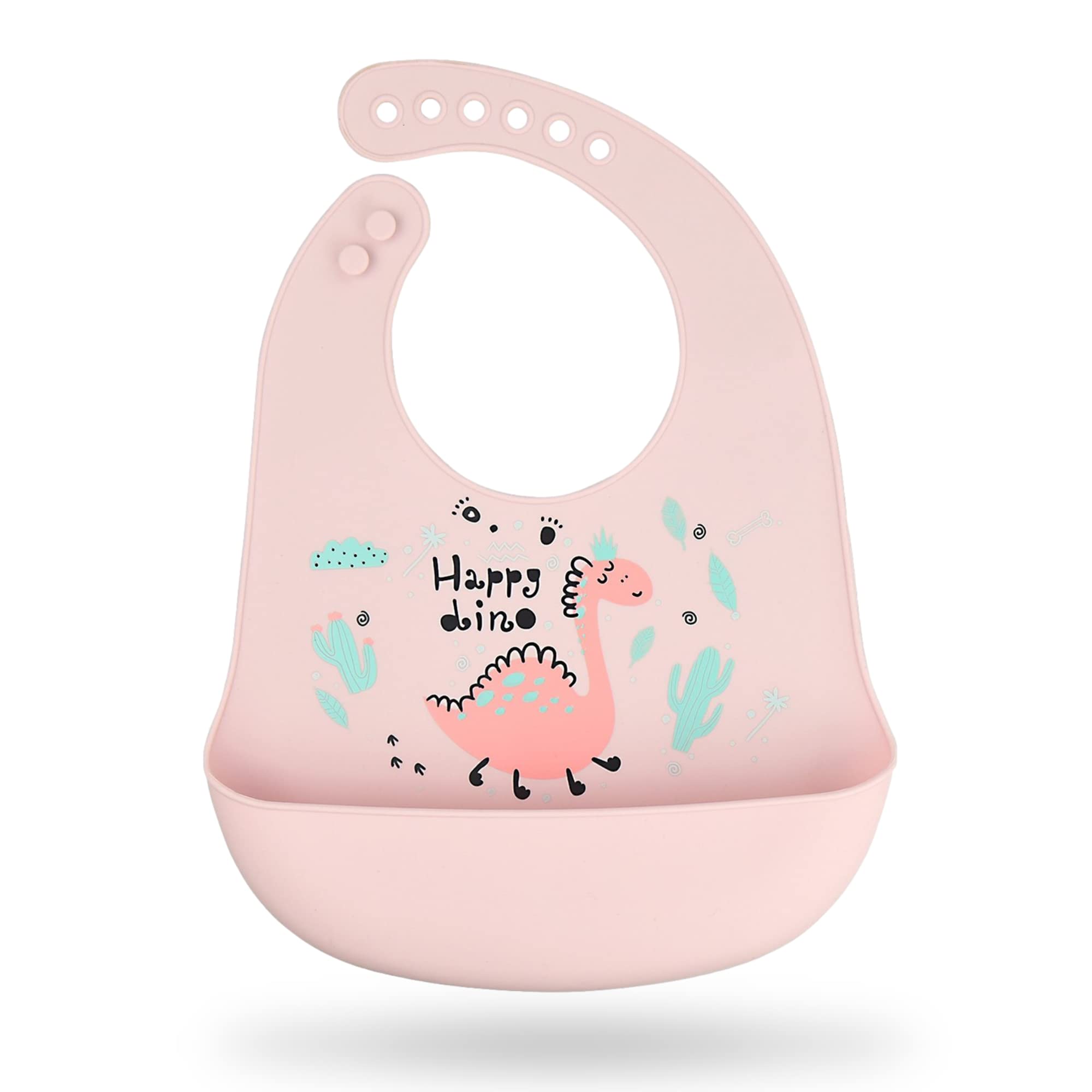 YOUSTYLO - YOU ARE PRIORITY Waterproof Silicone Bib for Feeding Infants Babies and Toddlers 6M to 5 Yr | Rice Pocket Adjustable Silicon Soft Baby Bib Keeps Stains Off (1 Pc)-image-41