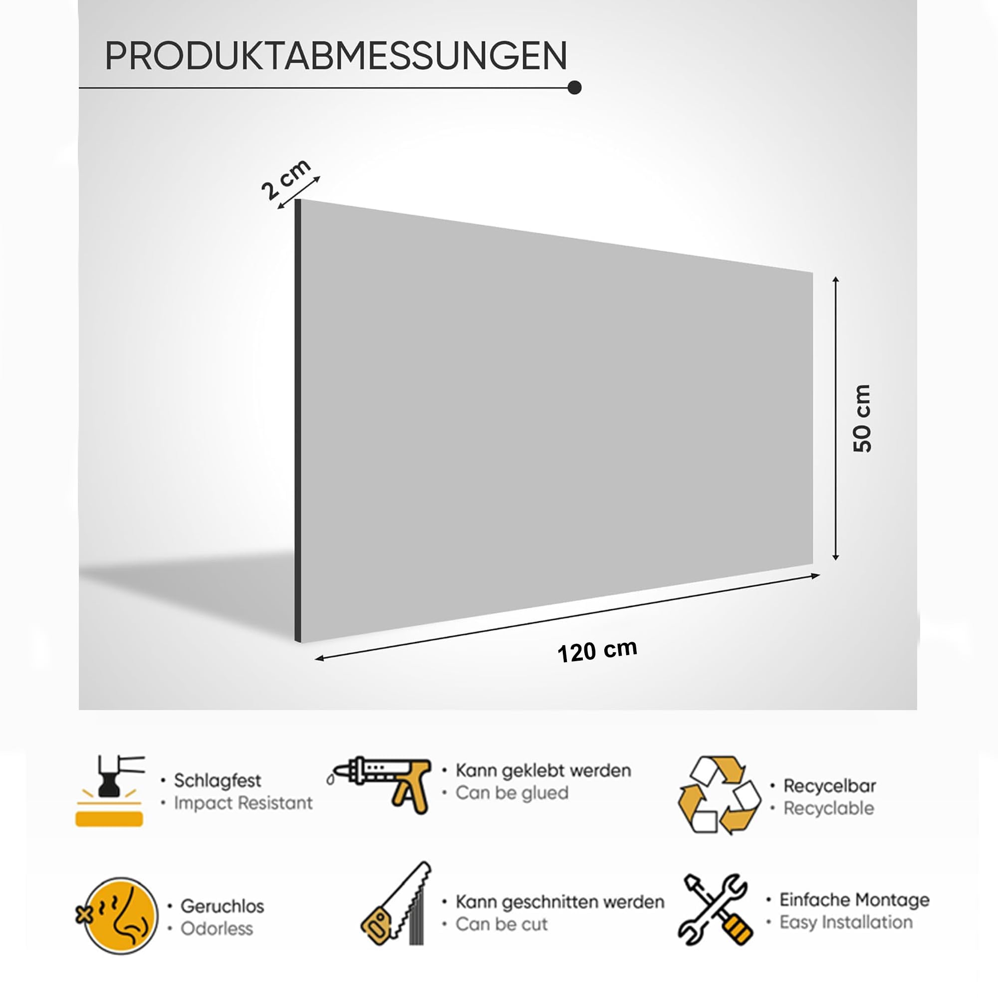 EPS 3D Wandpaneel Steinoptik – 50x120 cm – Leicht, DIY Montage, Wärme- & Schalldämmung – Innen Wandverkleidung für Wohnzimmer, Schlafzimmer & Gewerbe (PNL-207, 2 Stück)
