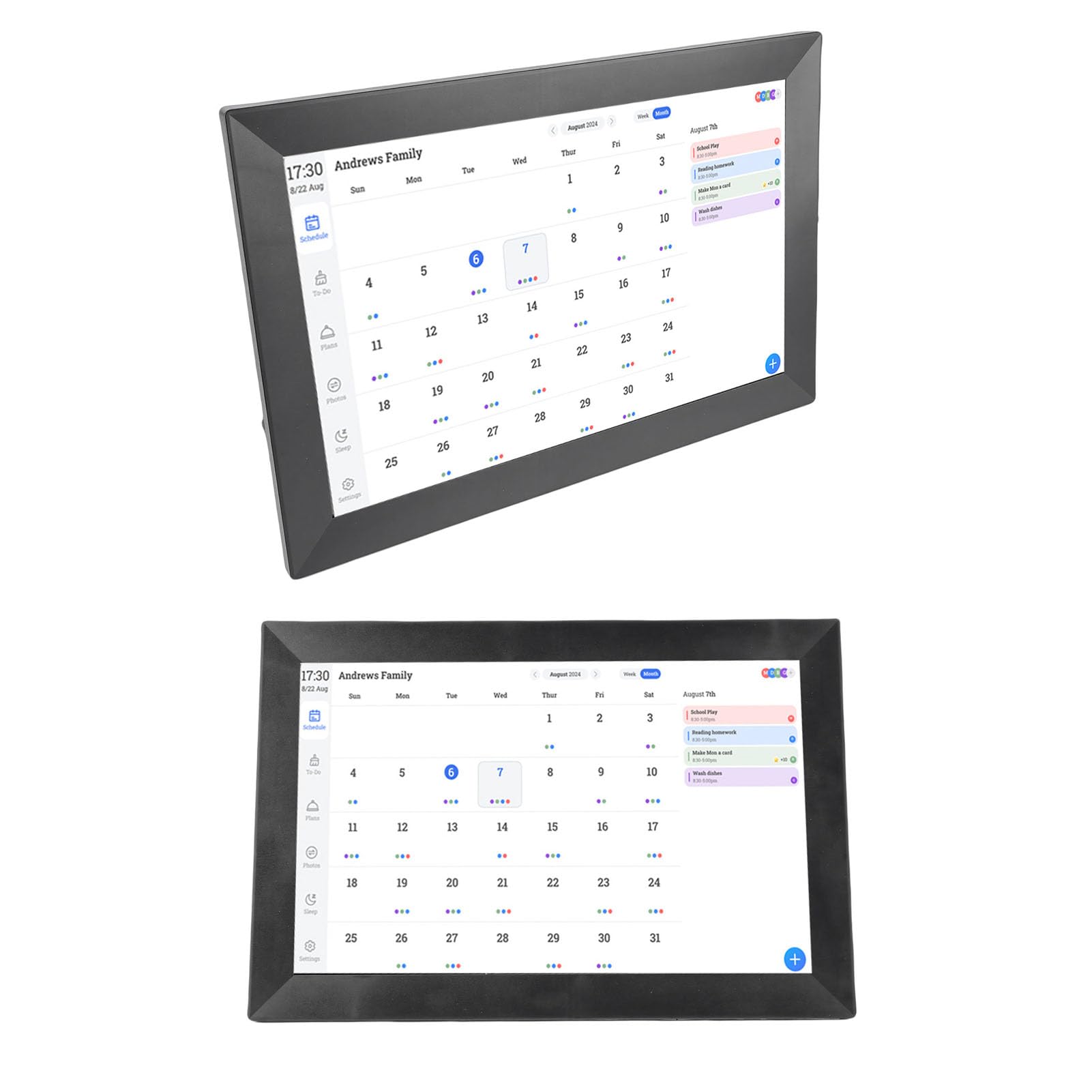 Intelligenter Digitaler Kalender, 13,3-Zoll-HD-Touchscreen-Familienplaner mit WLAN-Synchronisierung, Bildschirmfreigabe für Mehrere Benutzer, für die Organisation zu Hause und die