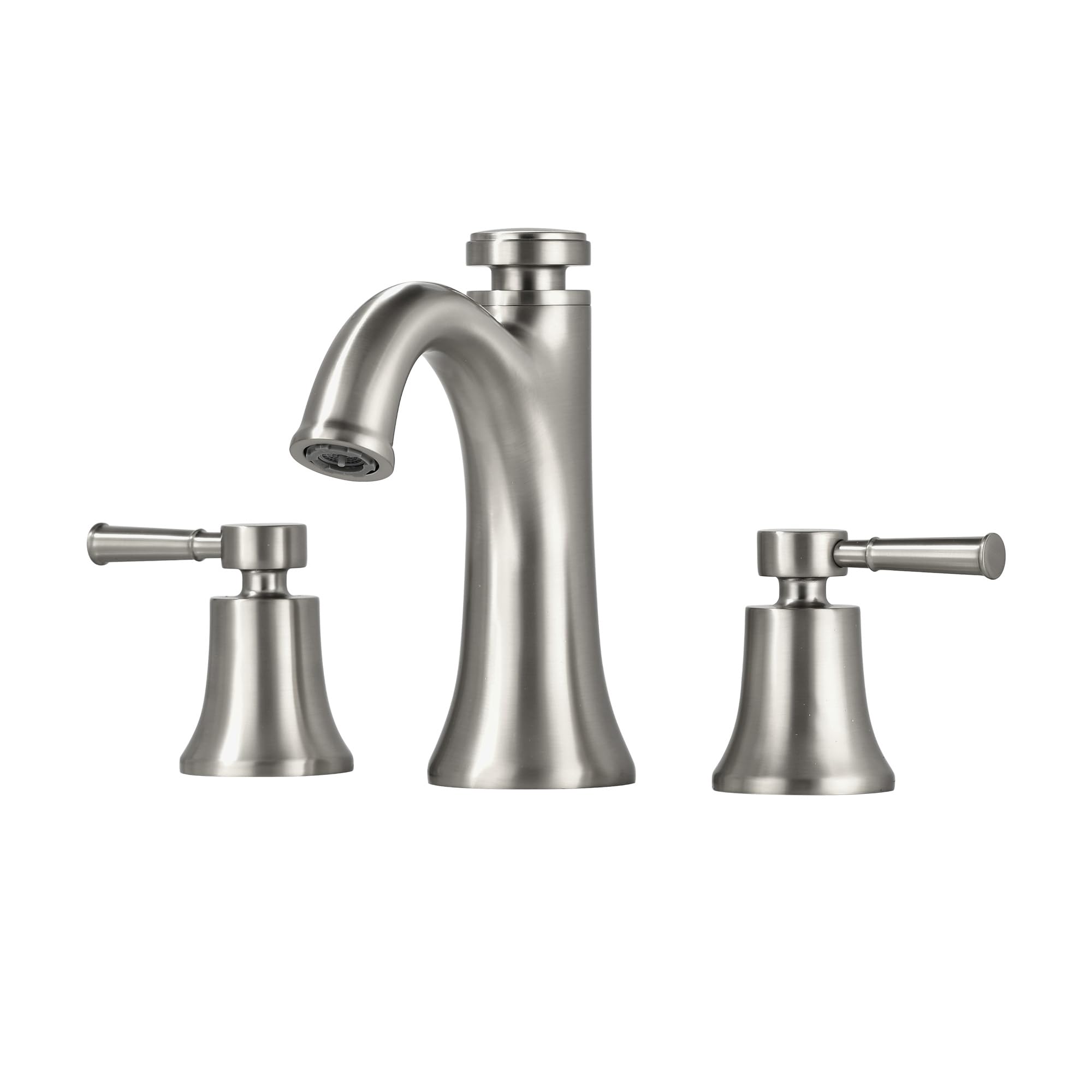SUMERAIN Brushed Nickel Widespread Bathroom Sink Faucet 3 Hole