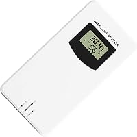 AOZBZ Vezeték Nélküli Külső Időjárás Érzékelő - 433.92 MHz Frekvenciás Hőmérsékletmérő Szenzor FanJu Időjárásállomásokhoz - Elemmel Működő 6