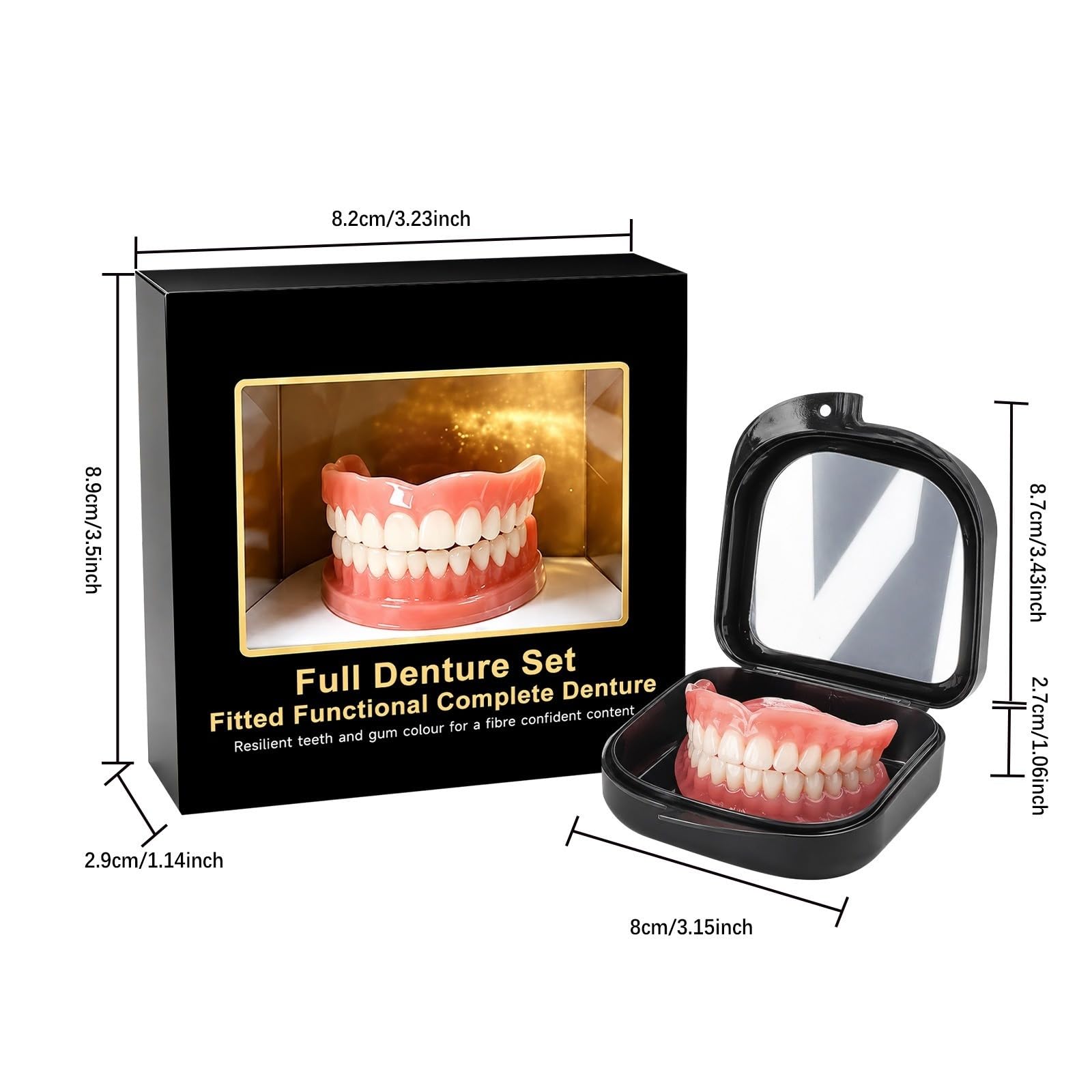 Kit de fausses dents cosmetiques en silicone souple pour un sourire naturel