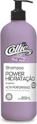 Collie Vegan, Shampoo de pelos para cães e gatos, Linha Profissional, Power Hidratação, 800ml, Roxo